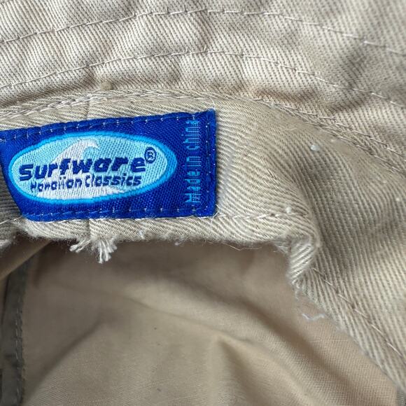 Hawaiian Bucket Hat Classics Tan Turtle Adjustable Surfware Cap - Picture 6 of 15